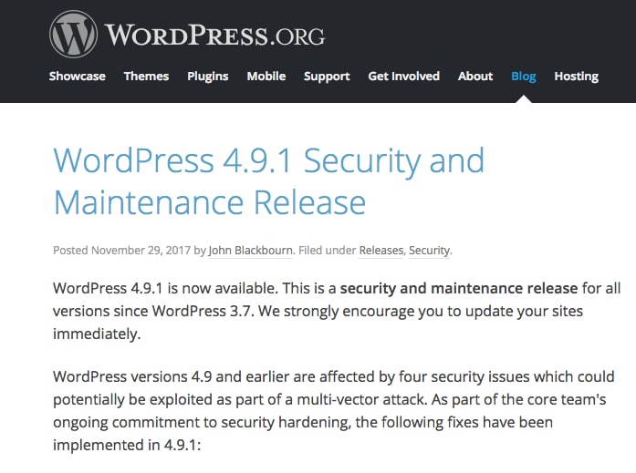 WordPress updaten